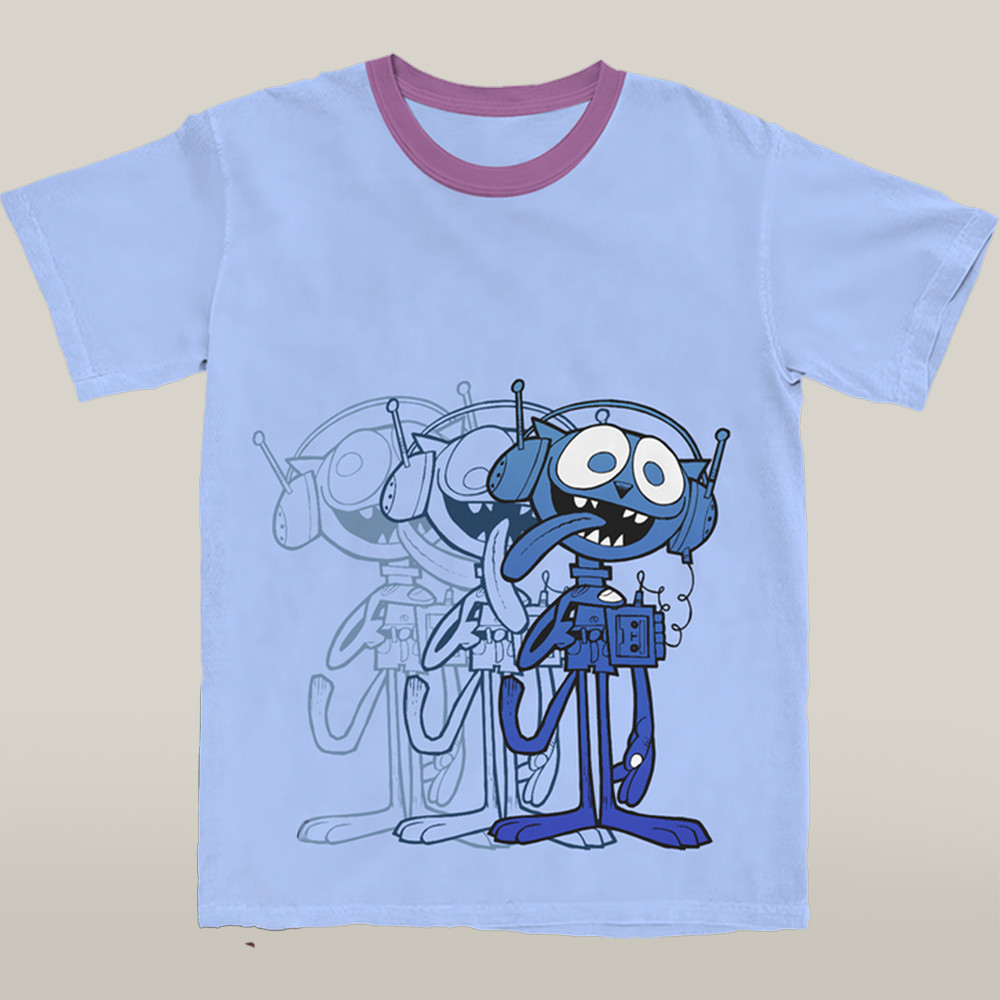 Gorillaz Merch T-shirt Cat Play Ringer Cool Gift For Cat Lovers