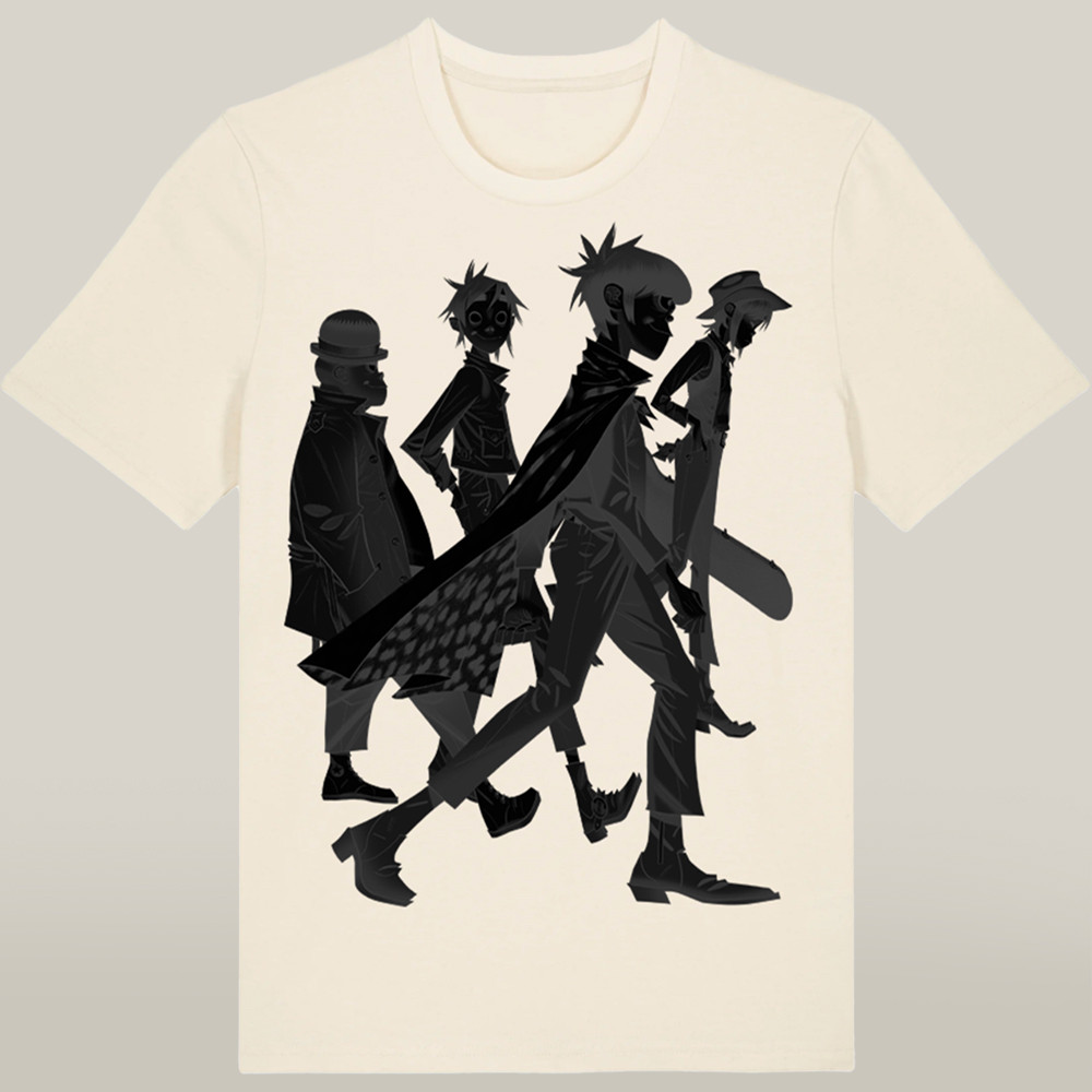 Gorillaz Merch T-shirt Shadows Cartoon Gift For Enthusiasts