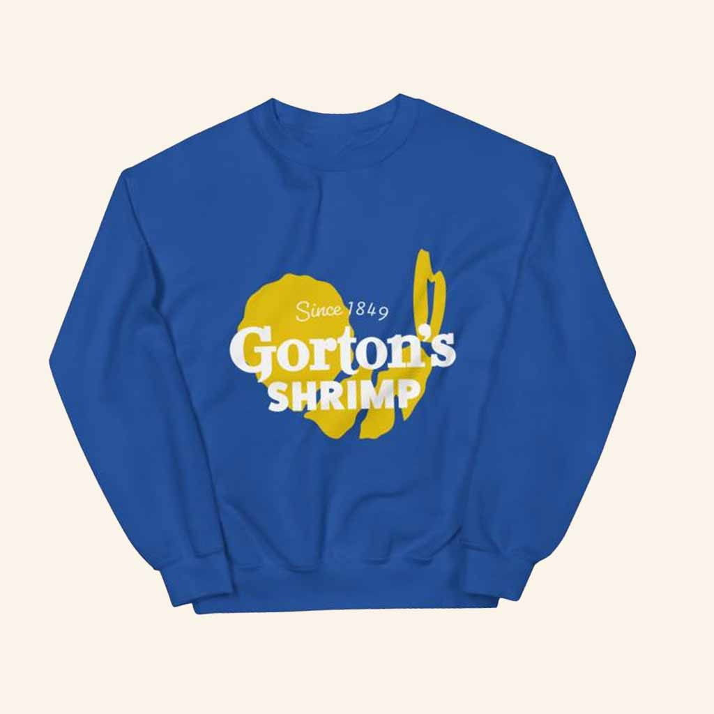 Gorton's Merch Yellow Shrimp Crewneck Sweatshirt Gifts For Besties