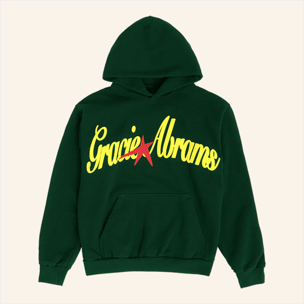 Gracie Abrams Green Star Hoodie Gracie Abrams Merch Birthday Gifts For Best Friend