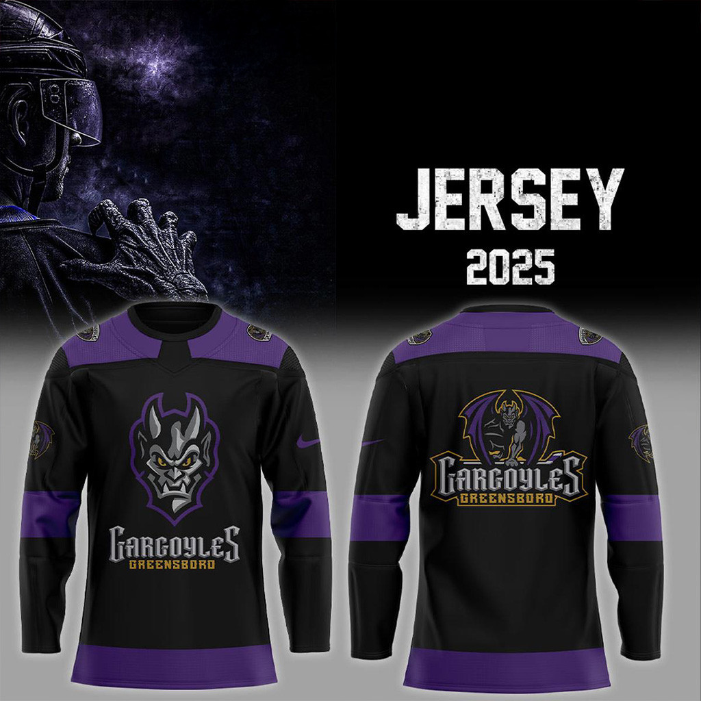 Greensboro Gargoyles Stone To Storm 2025 Hockey Jersey Greensboro Gargoyles Merch