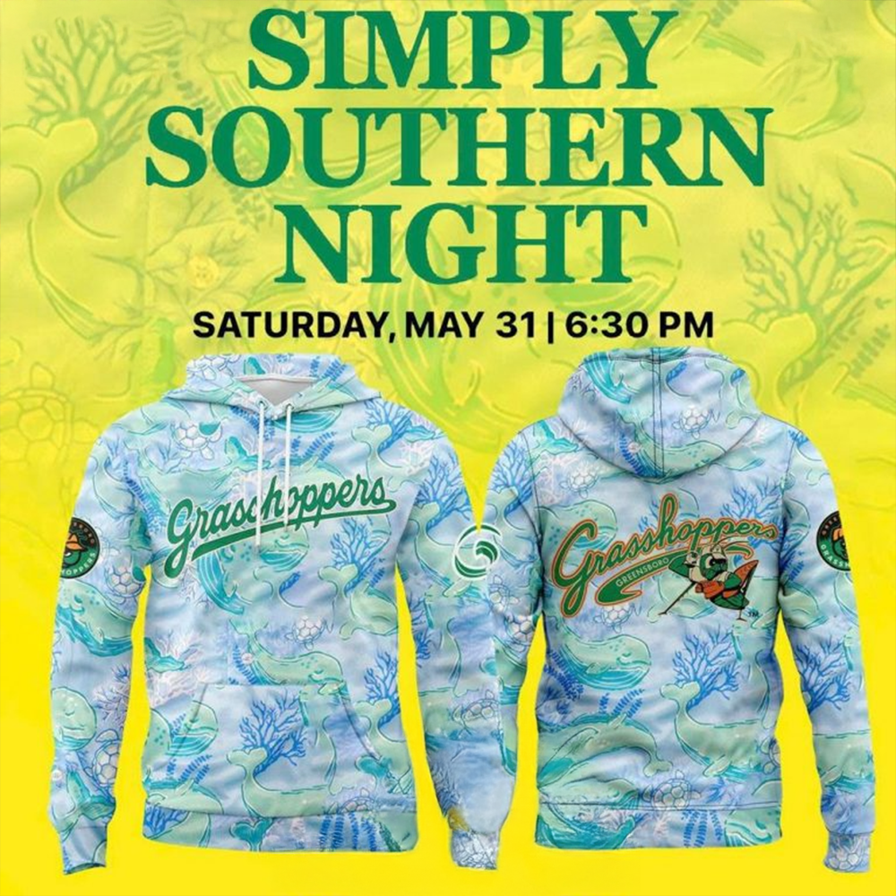 Greensboro Grasshoppers x 2025 Simply Southern Night Official Hoodie Father's Day Gifts