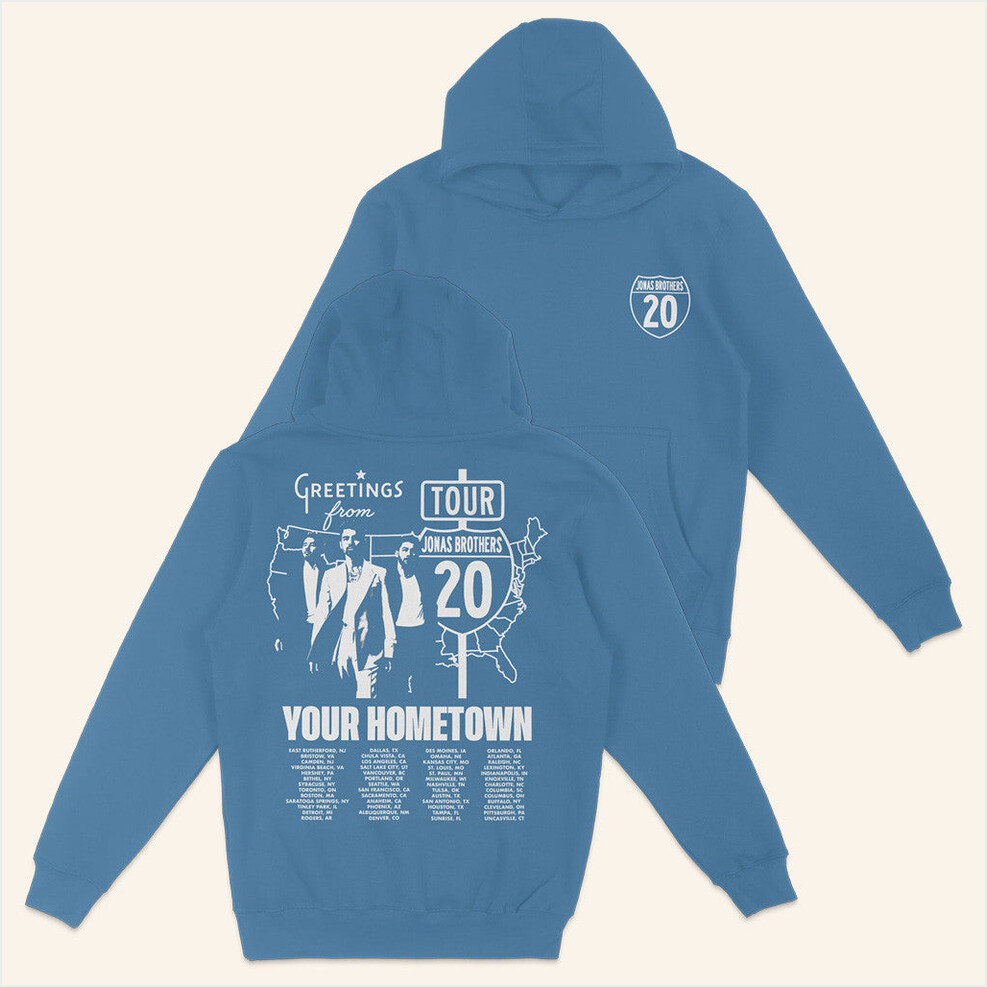 Greeting's From Your Hometown Tour Hoodie Jonas Brothers Tour Merch Presents For Music Lovers