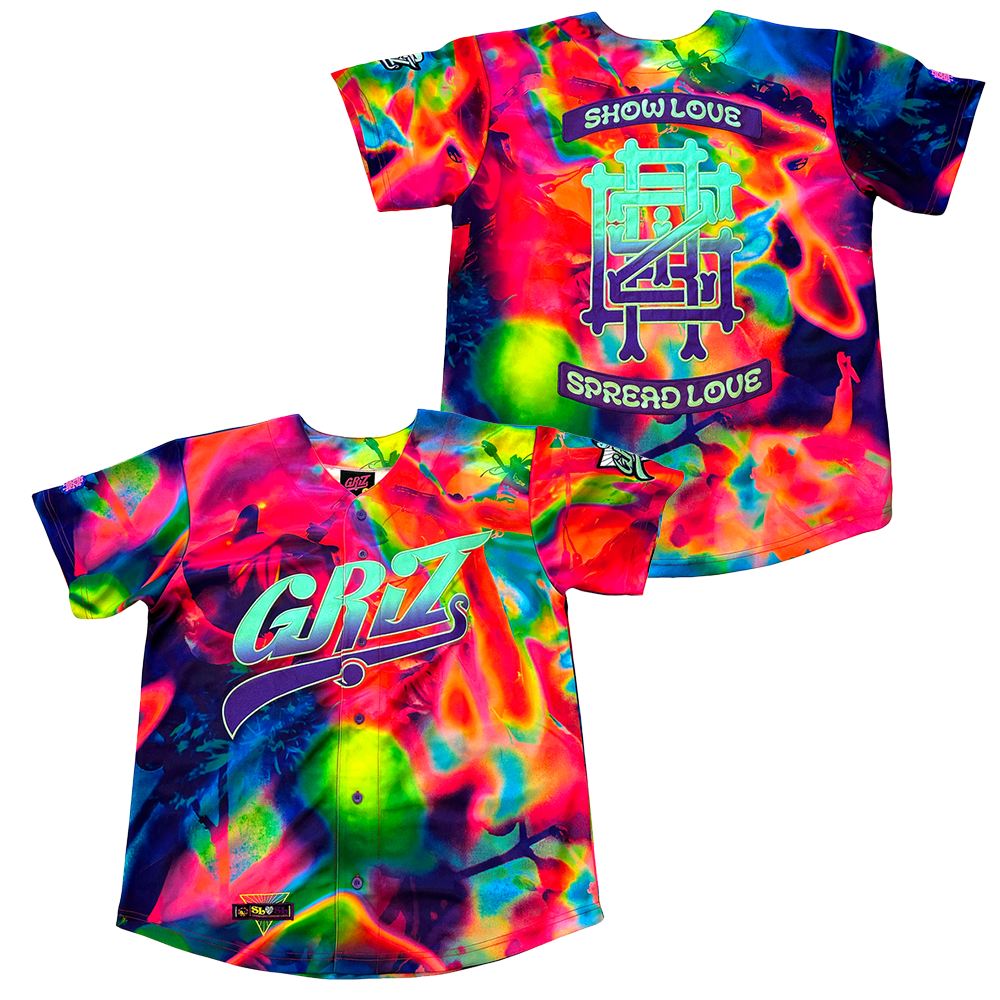 Griz Merch GRiZ Infra Rad Button Up Baseball Jersey Gifts For DJ Fans