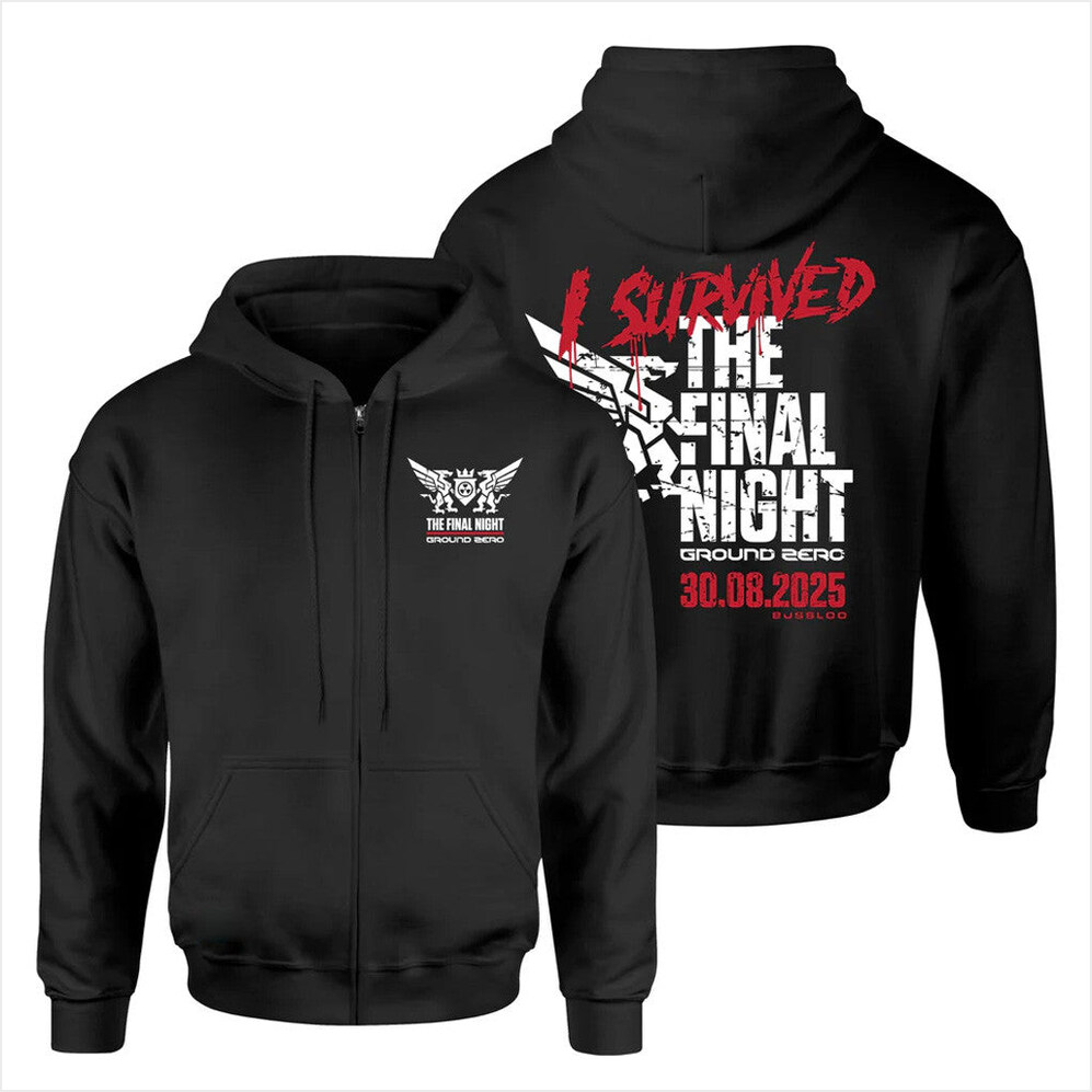 Ground Zero I Survived The Final Night Zip Hoodie Ground Zero Festival Merch Gifts For Husband