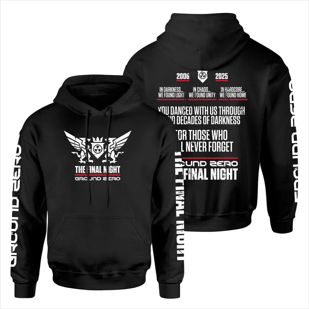 Ground Zero Slogan Hoodie Ground Zero Festival Merch The Final Night Hoodie Him Birthday Gifts
