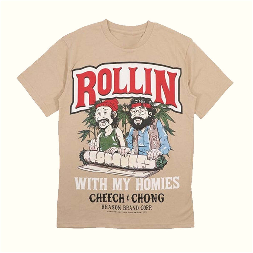Growaround Merch Reason Clothing Cheech Chong Rollin T-Shirt Best Friends Gifts Gifts For Fans