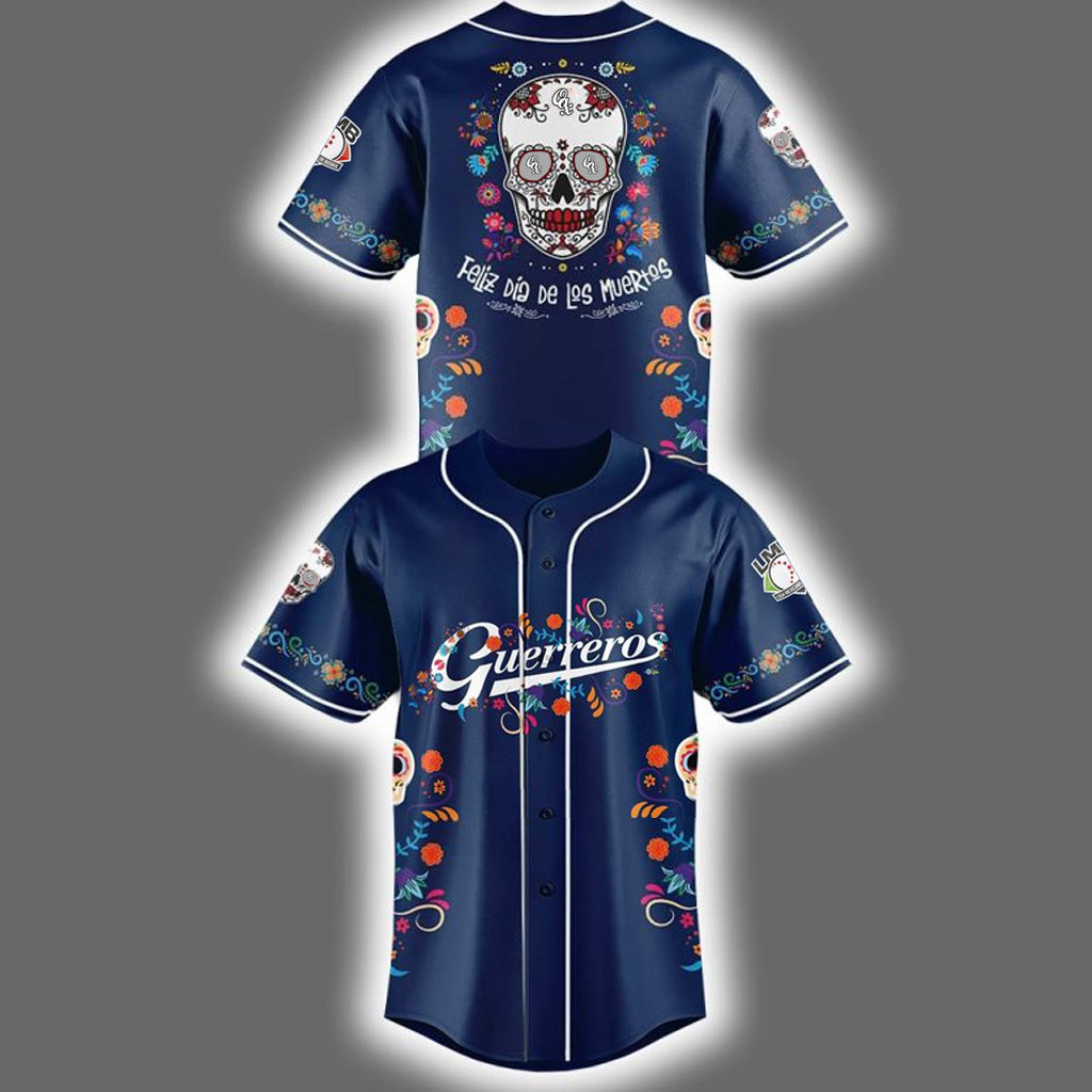 Guerreros De Oaxaca X Dia De Los Muertos 2025 Jersey Guerreros Merch Gifts For Baseball Fans