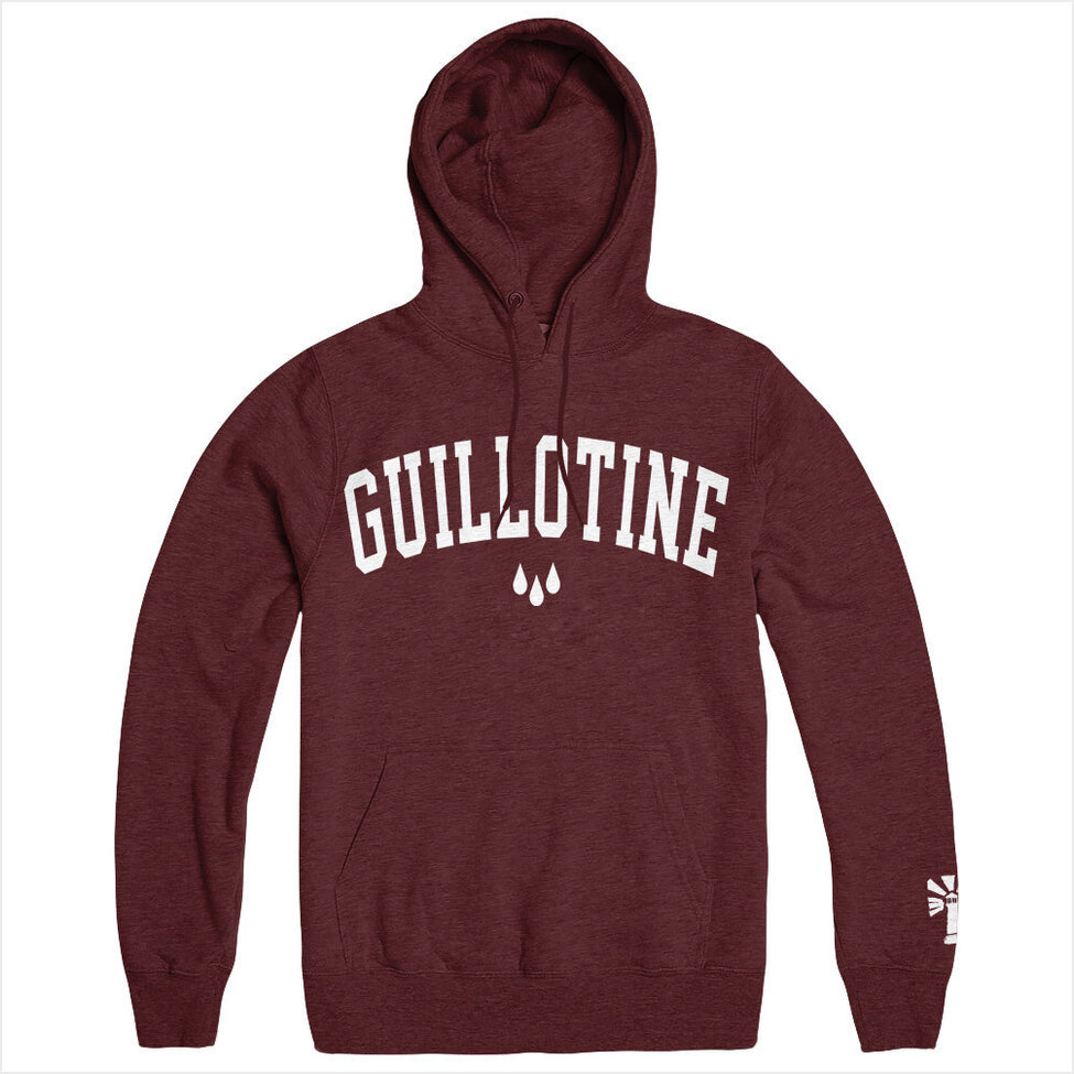 Guillotine - Burgundy Hoodie Stray From The Path Merch Stray From The Path Hoodie Father'S Day Gifts For Husband