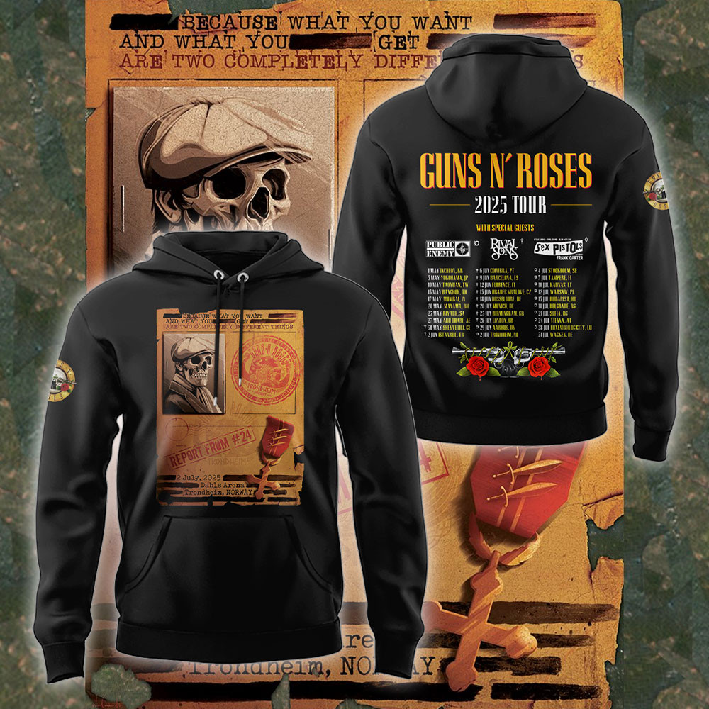 Guns N Roses Tour 2025 Hoodie Gift Ideas For Music Lovers