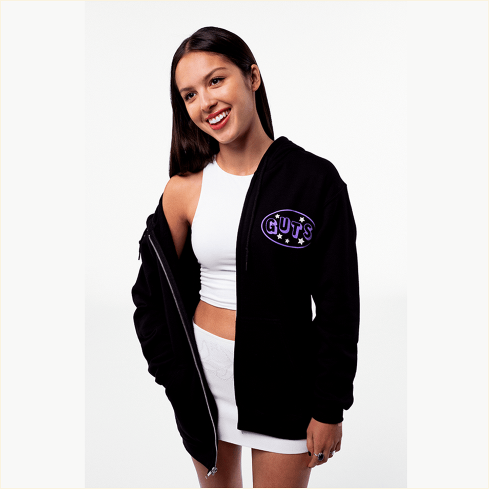 GUTS Zip Hoodie Olivia Rodrigo Merch Music Lovers Birthday Gifts For Friends Christmas Presents