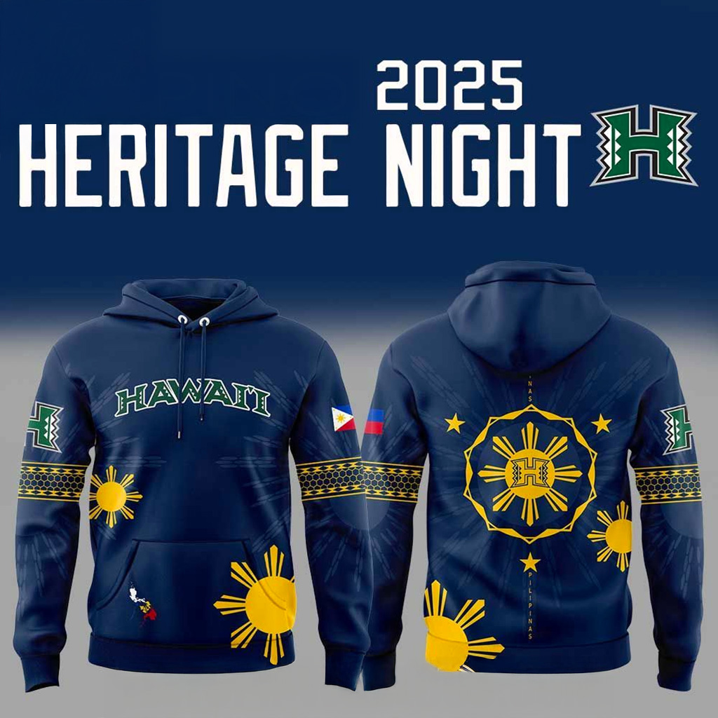 Hawaii Rainbow Warriors Filipino Heritage Night 2025 Hoodie Warriors Merch Gifts For Her