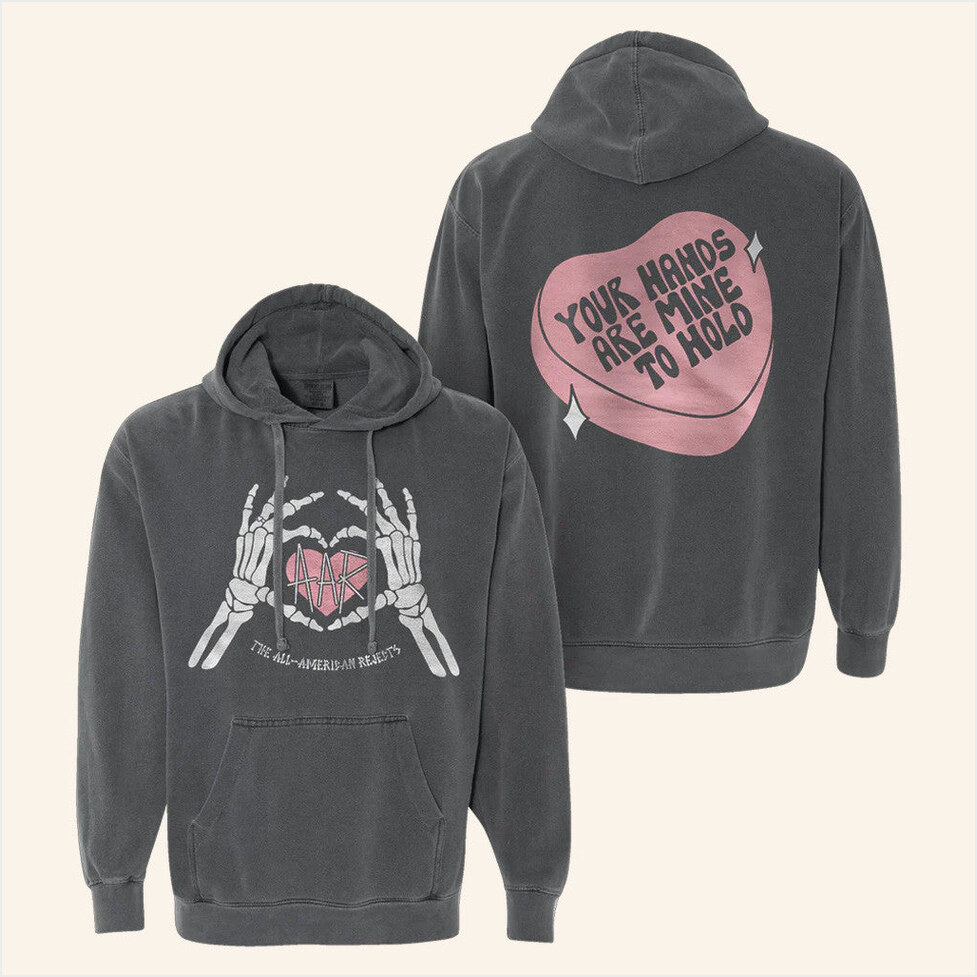 Heart Hoodie All American Rejects Merch Birthday Gift Ideas Christmas Presents