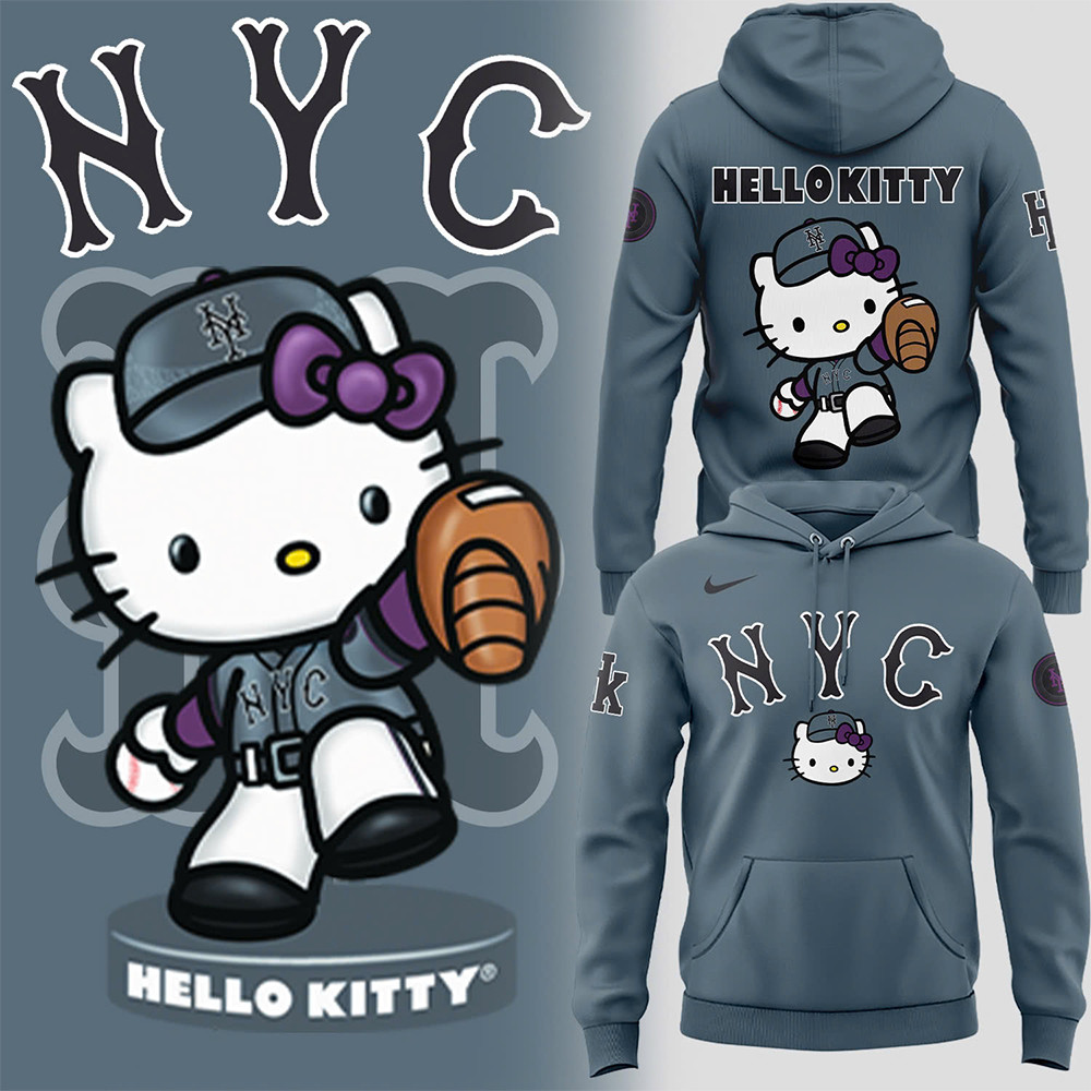 Hello Kitty New York Mets Hoodie Gift Ideas For Baseball Fans