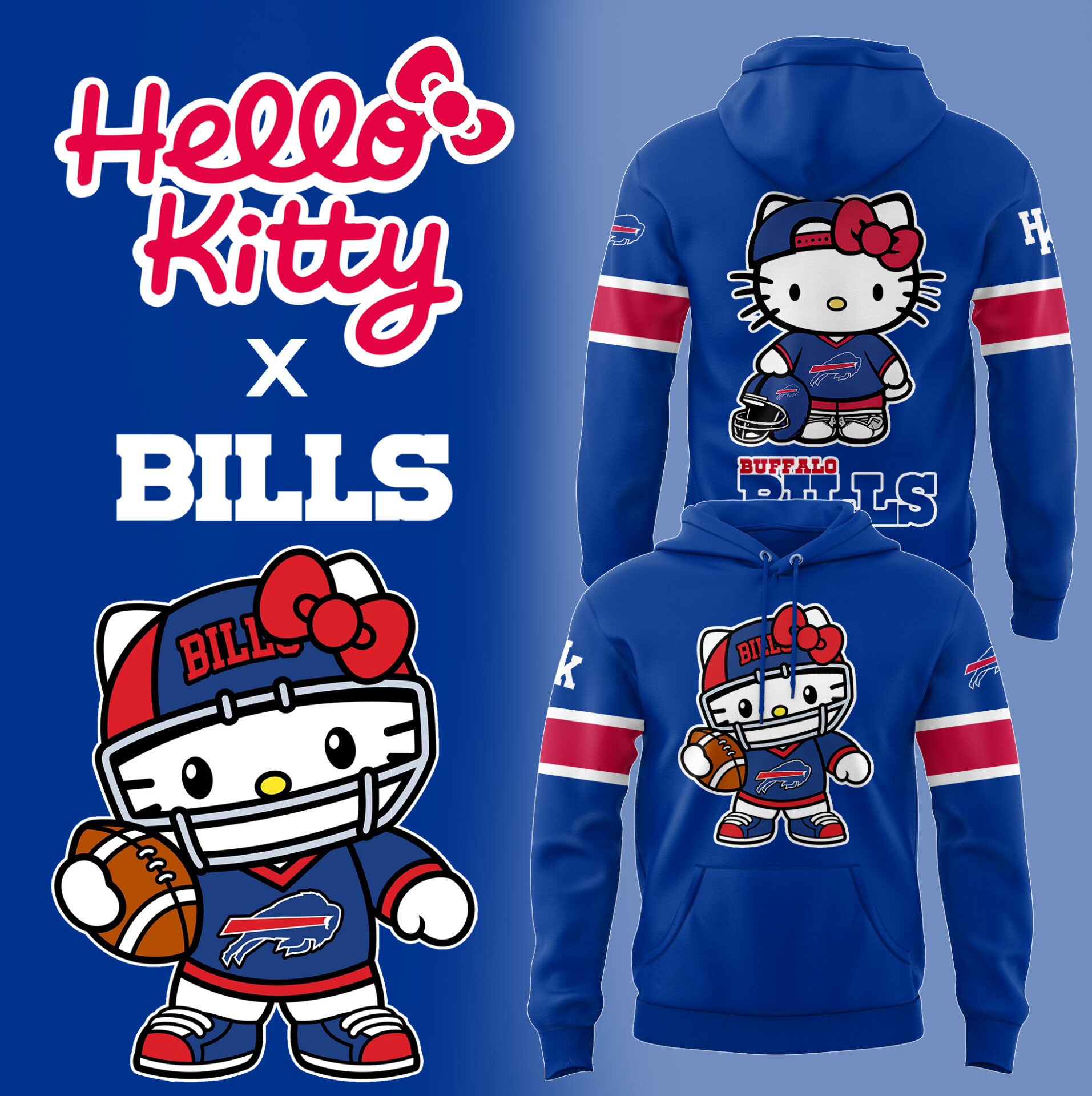 Hello Kitty X Buffalo Bills Hoodie Best Gift For Football Lovers