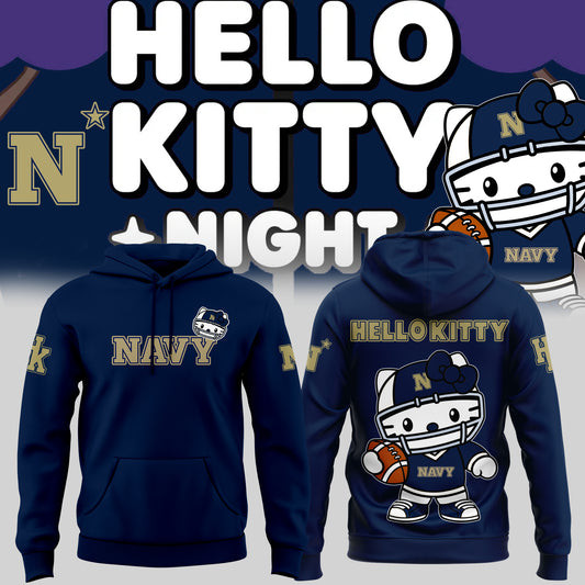 Hello Kitty x Navy Midshipmen Hoodie Presents For Football Fans
