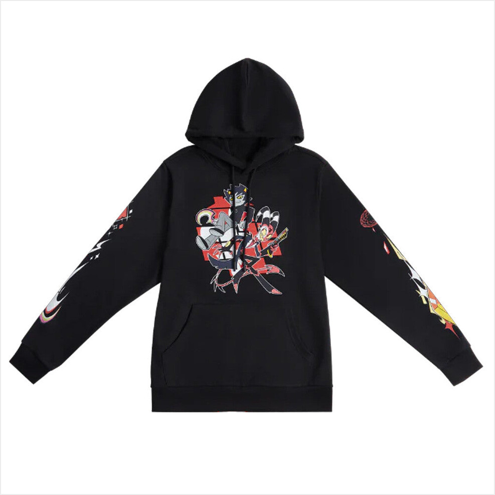 Helluva Boss x Homestuck Hoodie Homestuck Merch Karkat And Blitz Hoodie Black