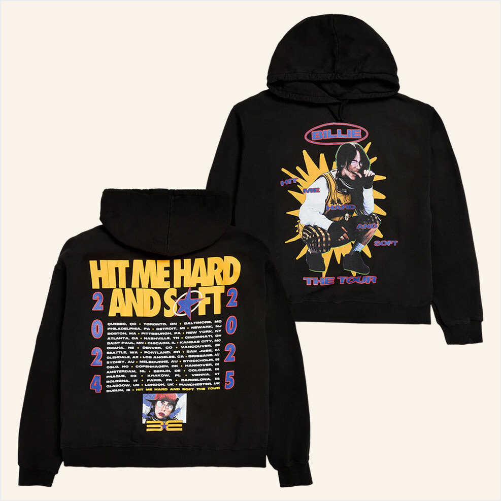 Hit Me Hard And Soft World Tour Hoodie Billie Eilish Merch Birthday Gifts For Husband