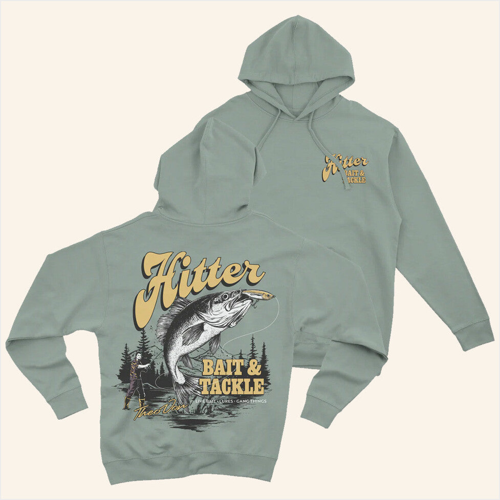 Hitter Bait And Tackle Hoodie Theo Von Merch Birthday Gift Ideas Christmas Presents