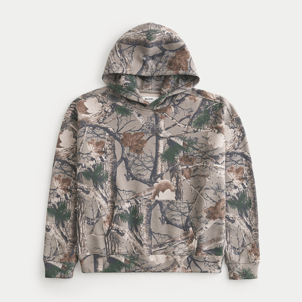 Hollister Camo Hoodie Hollister Men's Camouflage Hoodie Streetwear Merch Dudes Gifts