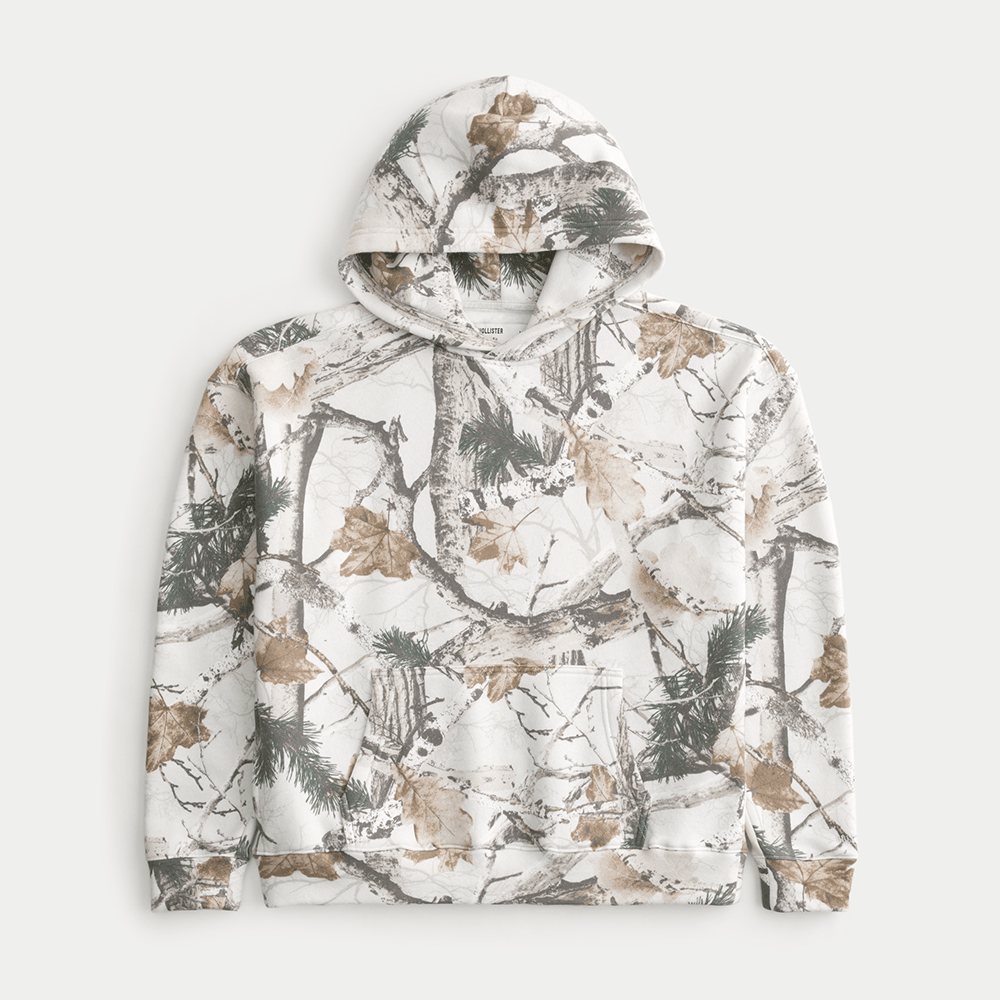 Hollister Camo Hoodie White Hollister Camo Hoodie Unisex Trendy Streetwear Merch For Fans