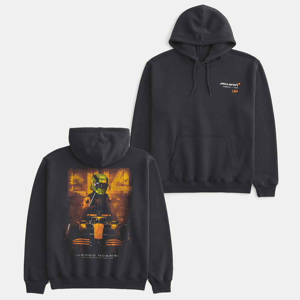 Hollister F1 Merch Relaxed McLaren Lando Norris Graphic Hoodie Father In Law Gifts Dad's Day