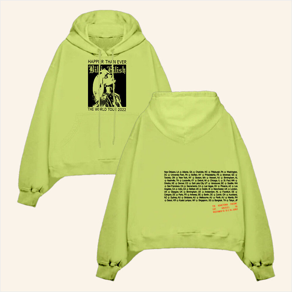 Homecoming Stamped Lime Hoodie Billie Eilish Merch Birthday Gifts For Mom Gifts For BFF