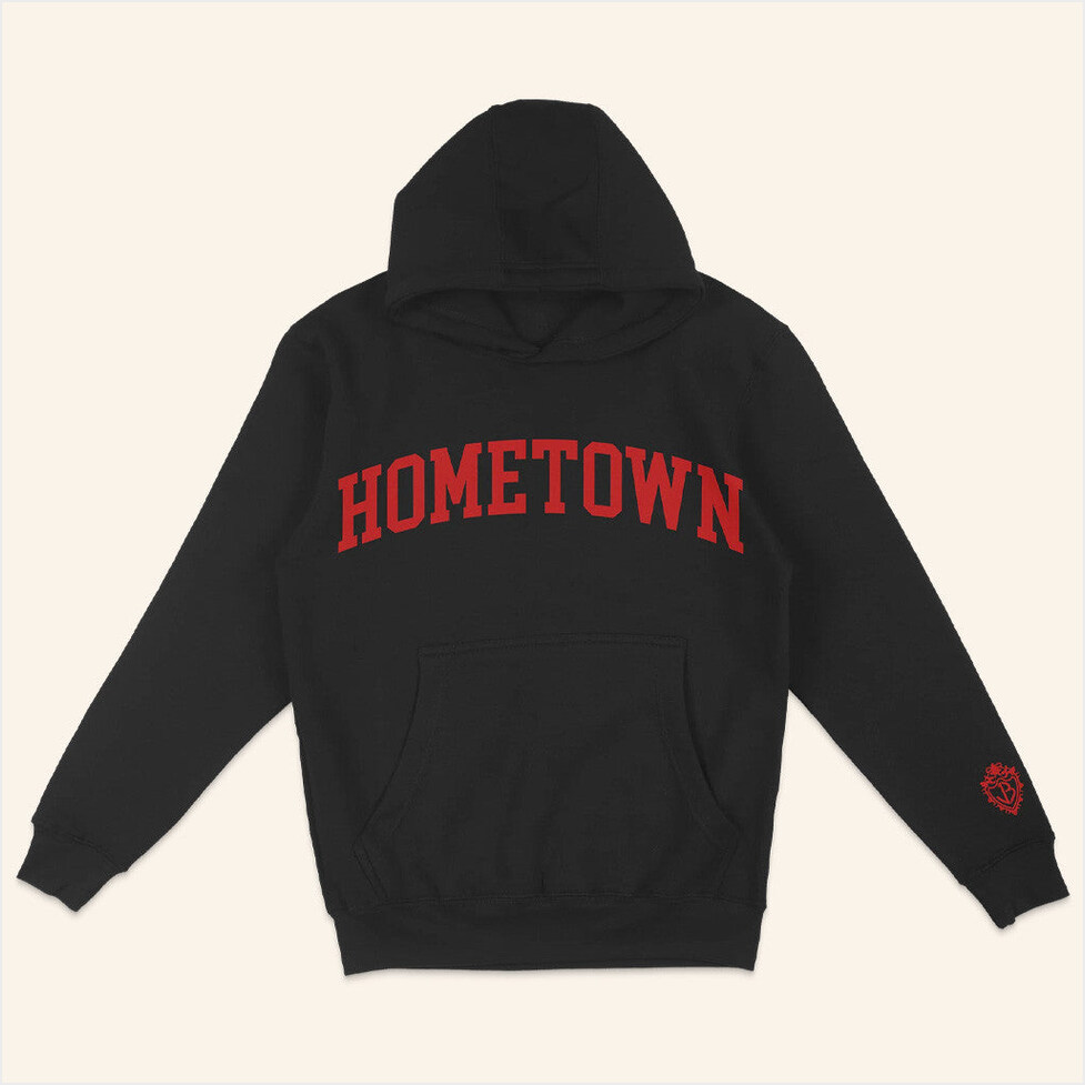 Hometown Hoodie Jonas Brothers Tour Merch Black With Red Cool Birthday Gifts For Music Lovers