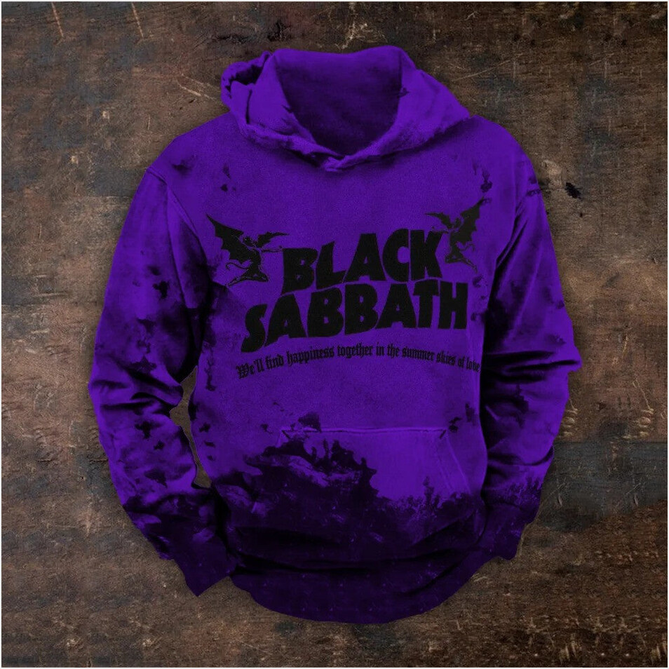 Hoodie Black Sabbath Merch Gradiant Demon Rock Band Black Sabbath Hoodie Fan Gift Ideas