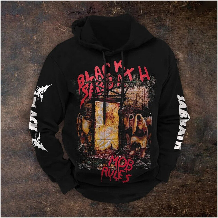 Hoodie Black Sabbath Merch Mob Rules Black Sabbath Hoodie Rock Band Inspired Fans Gifts