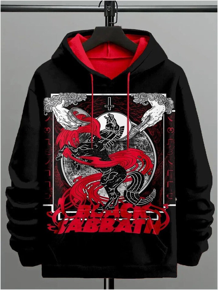 Hoodie Black Sabbath Merch Rock Band Black Sabbath Hooded Sweatshirt Birthday Gifts For Fan