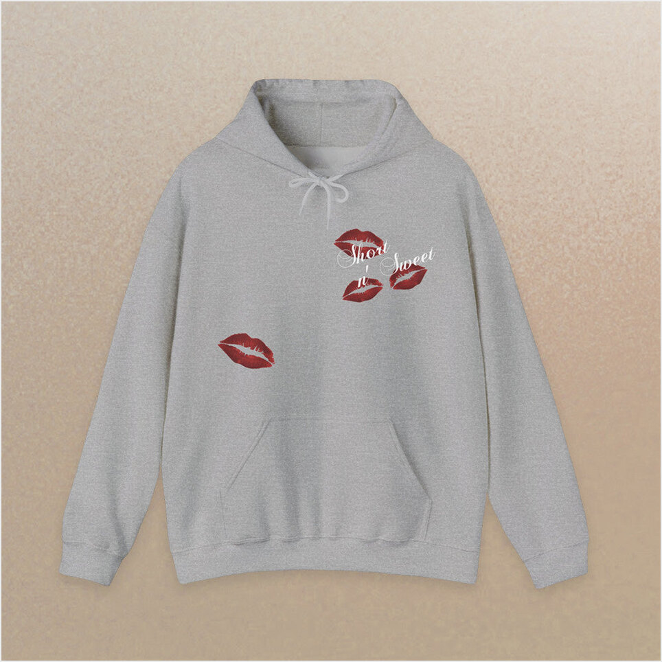 Hoodie Sabrina Carpenter Tour Merch Sabrina Carpenter Kisses Tour Dates Hoodie Short N Sweet