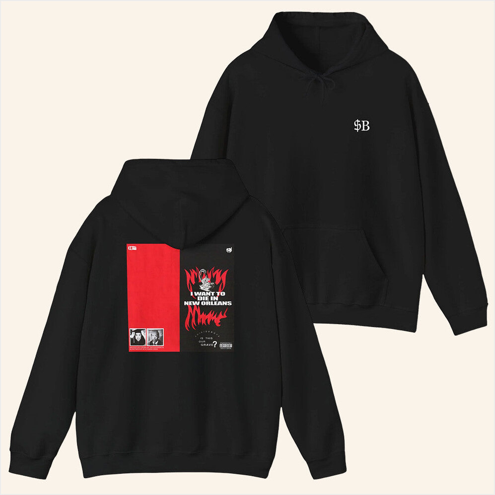 Hoodie Suicide Boys Merch I Want To Die in New Orleans Album Cover Hoodie SuicideBoys Hoodie