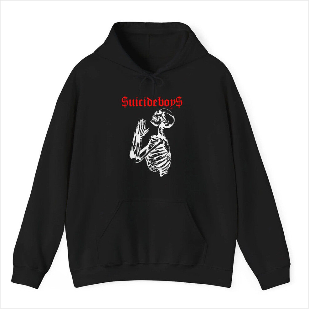 Hoodie Suicide Boys Merch SuicideBoys Praying Skeleton Hoodie Birthday Gifts For Fans