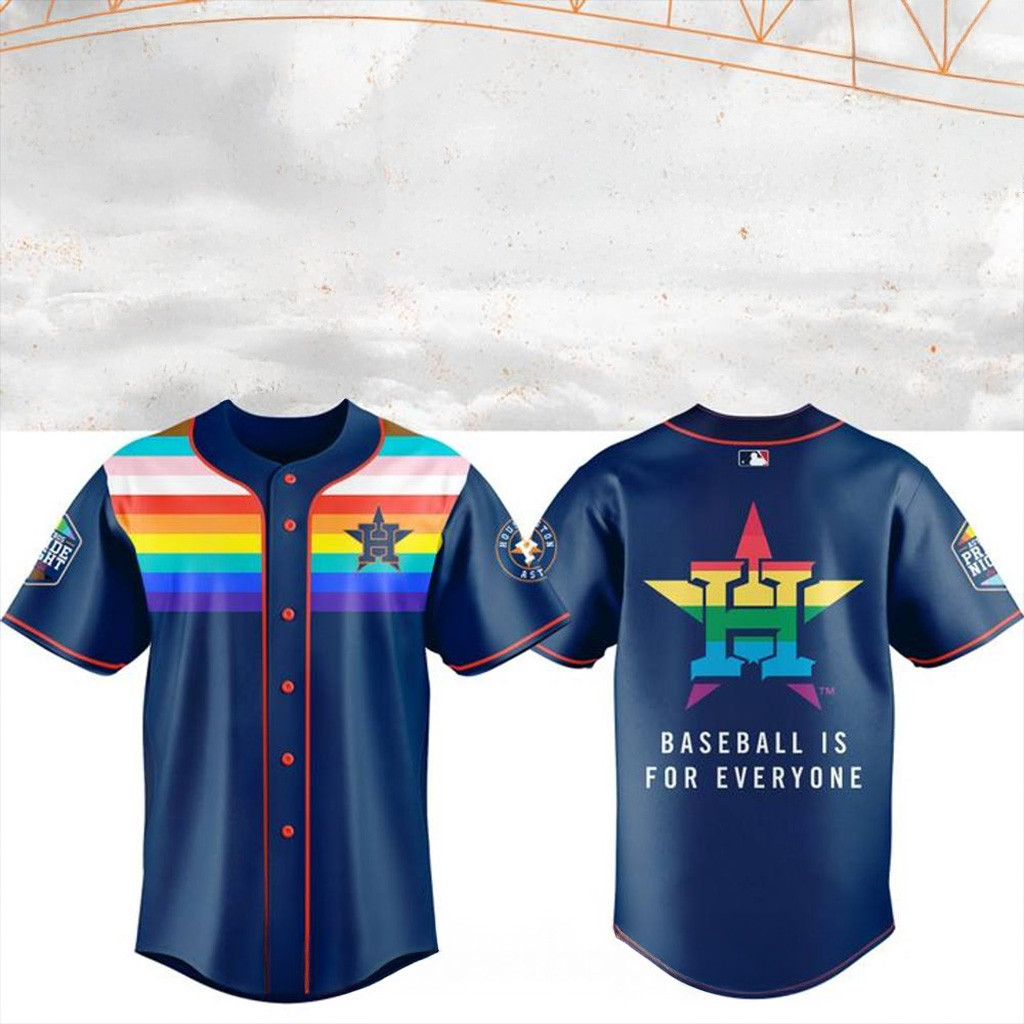 Houston Astros 2025 Pride Night Special Baseball Jersey Houston Astros Merch Fans Gifts