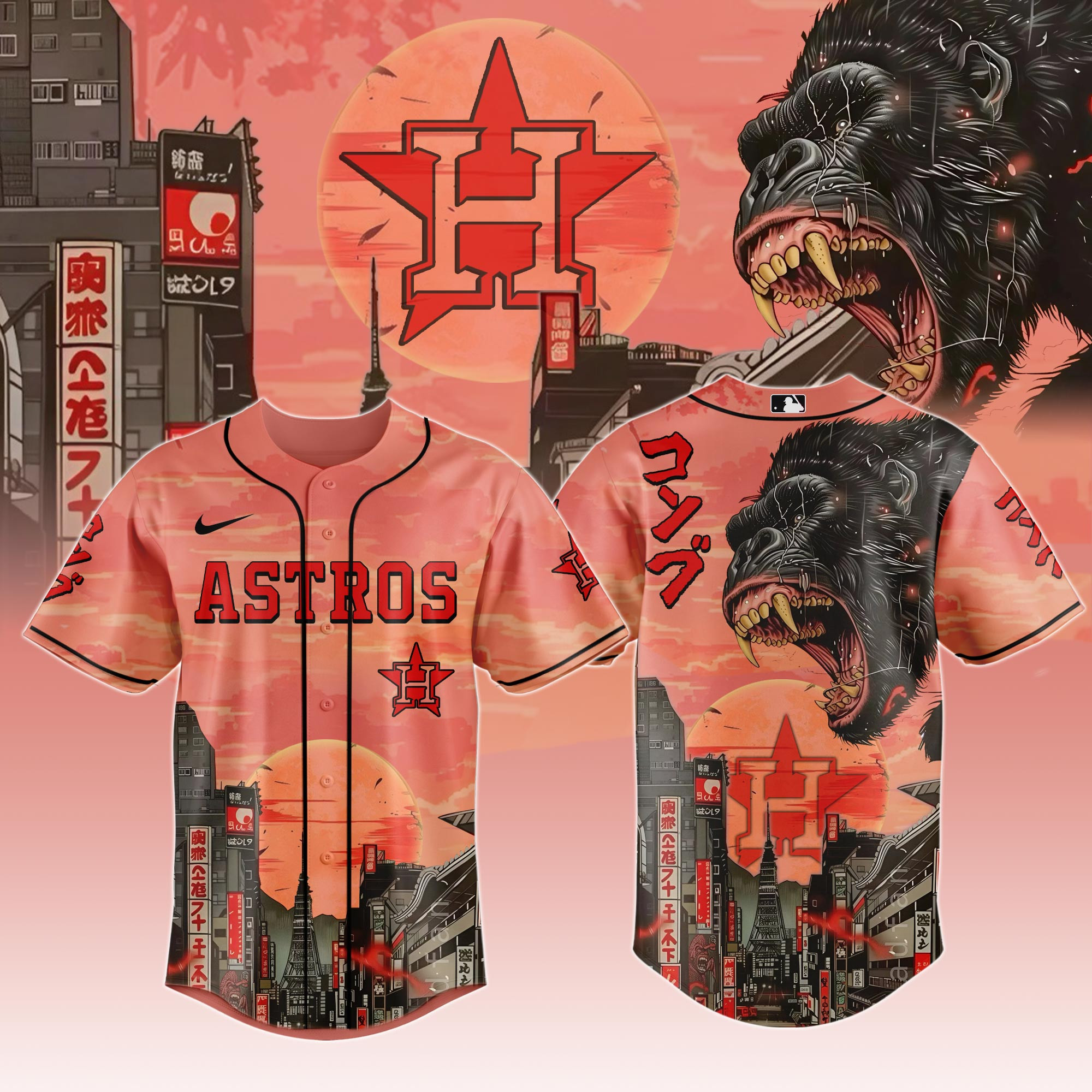 Houston Astros Mlb X Japanese Heritage Kong Baseball Jersey For Fans
