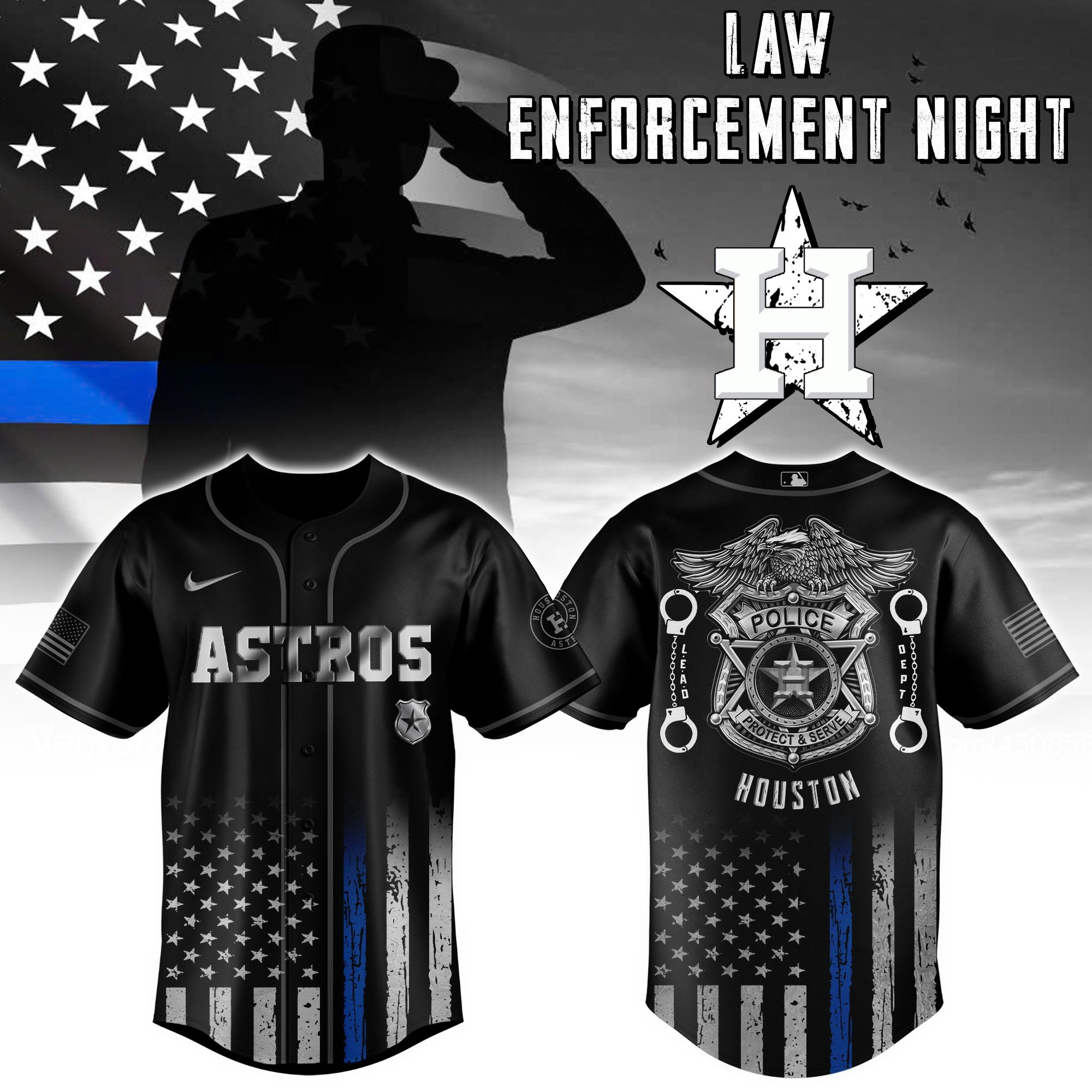 Houston Astros MLB x Law Enforcement Night Edition Jersey 2025