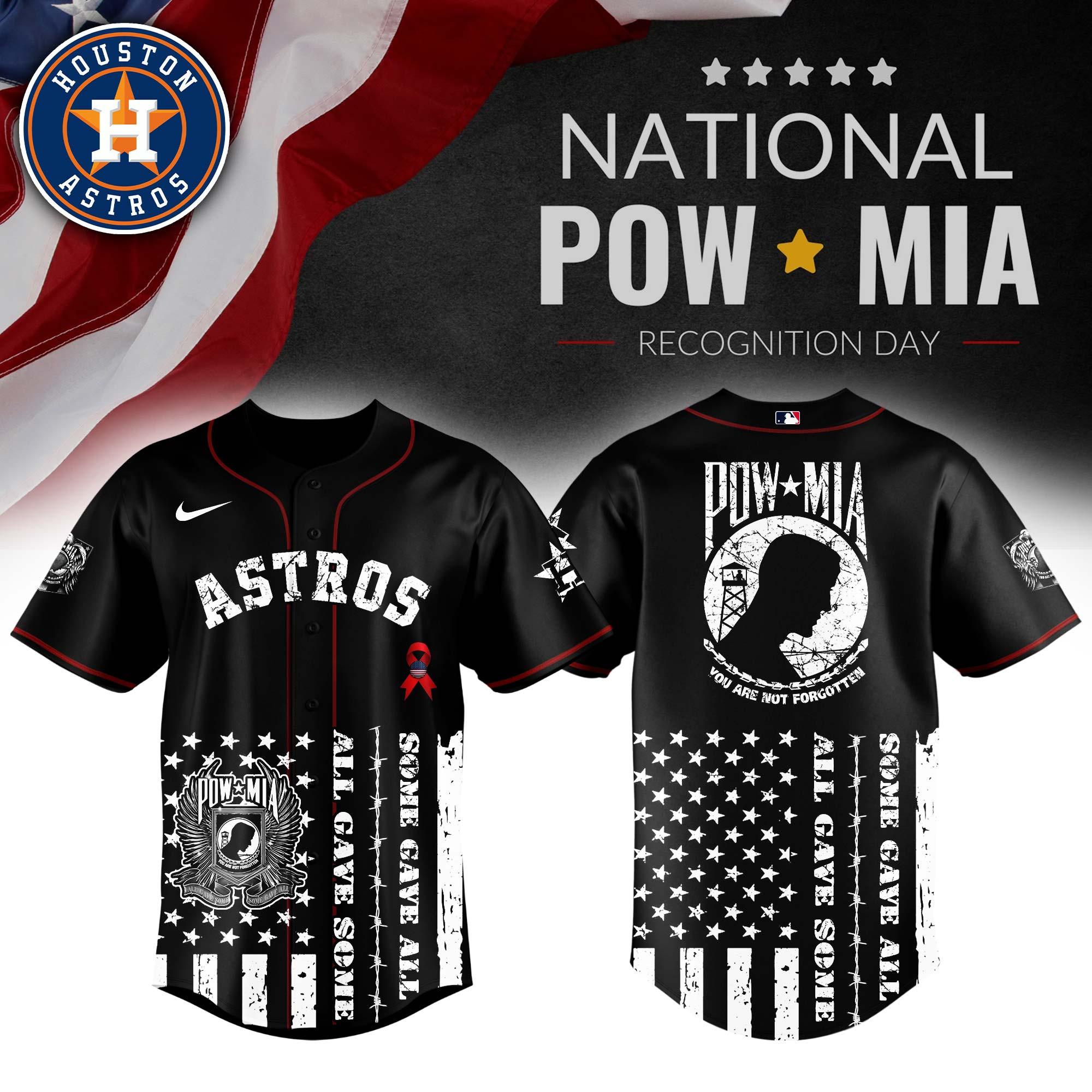 Houston Astros Mlb X National Powmia Recognition Day Baseball Jersey For Fans