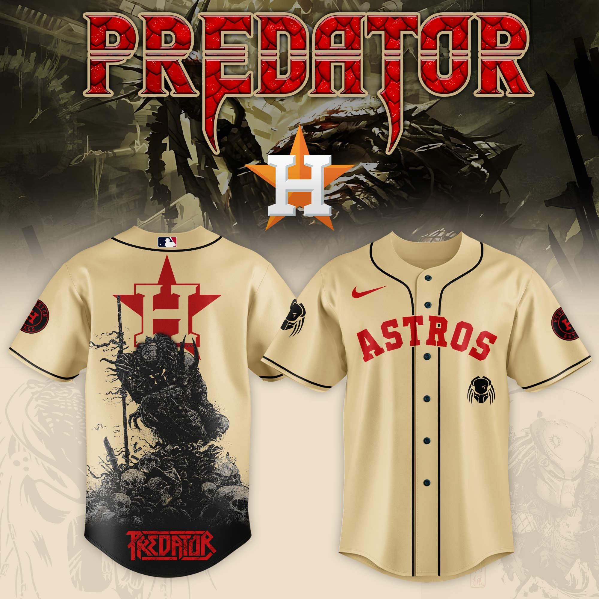 Houston Astros Mlb X Predator Baseball Jersey For Fans
