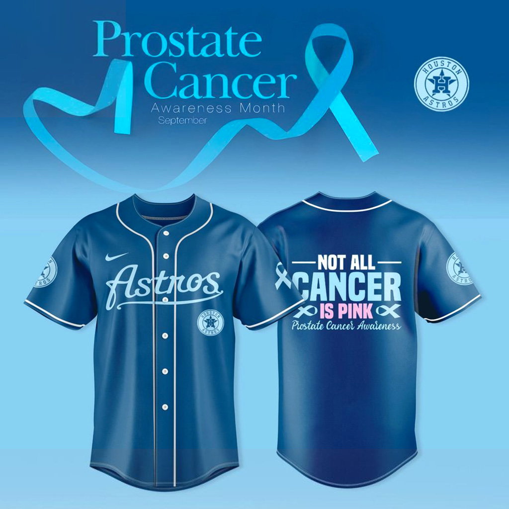 Houston Astros Prostate Cancer Awareness Month September Jersey Houston Astros Merch Gifts
