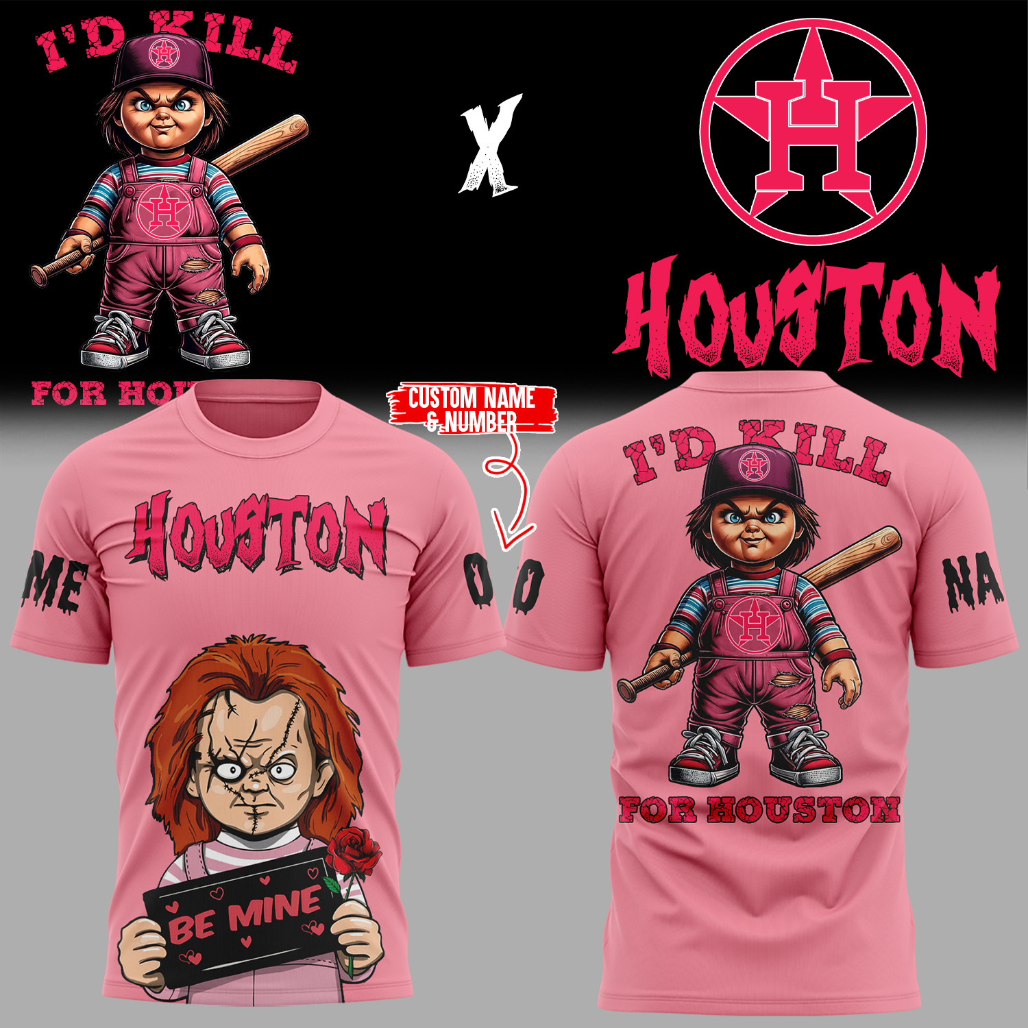 Houston Astros X Chucky ID Kll For Houston Tshirt Gift For Fans