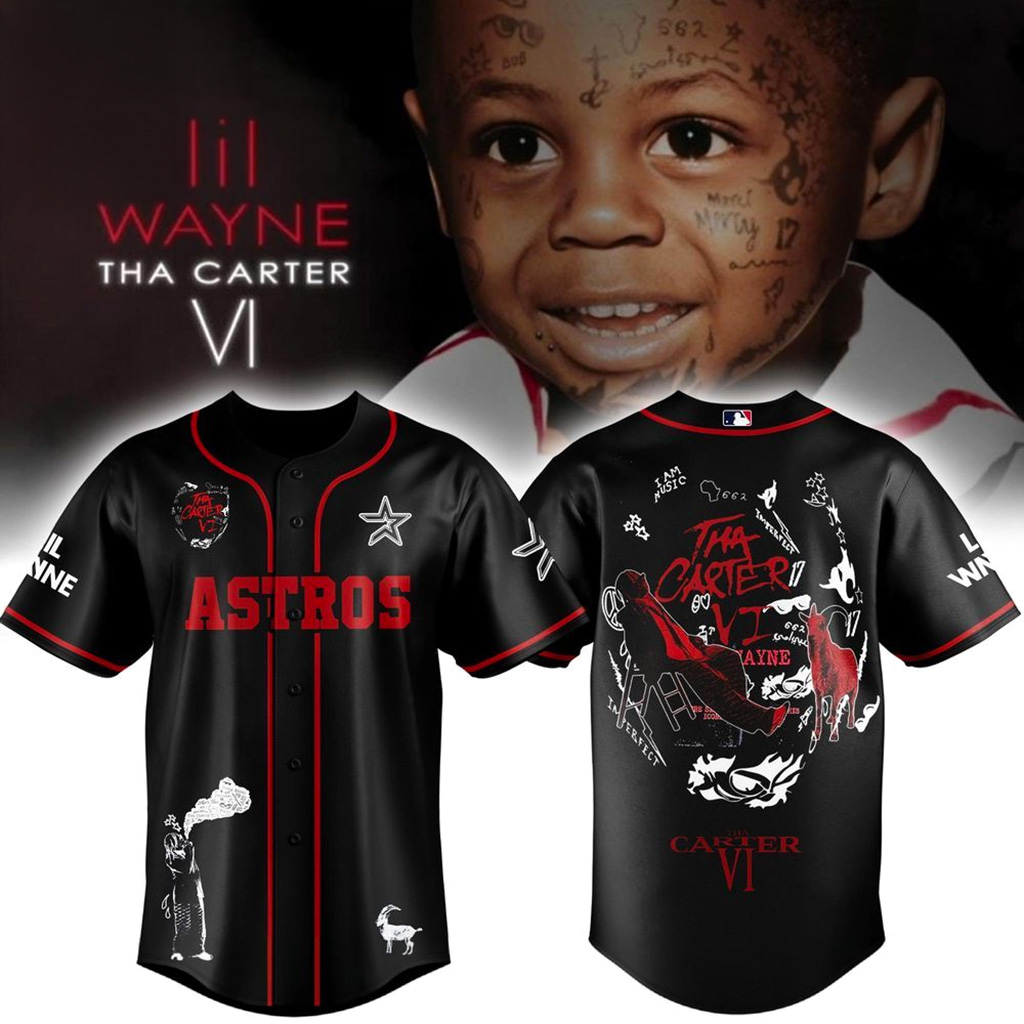 Houston Astros X Lil Tunechi Carter Vi Jersey Houston Astros Merch Gifts For Baseball Fans
