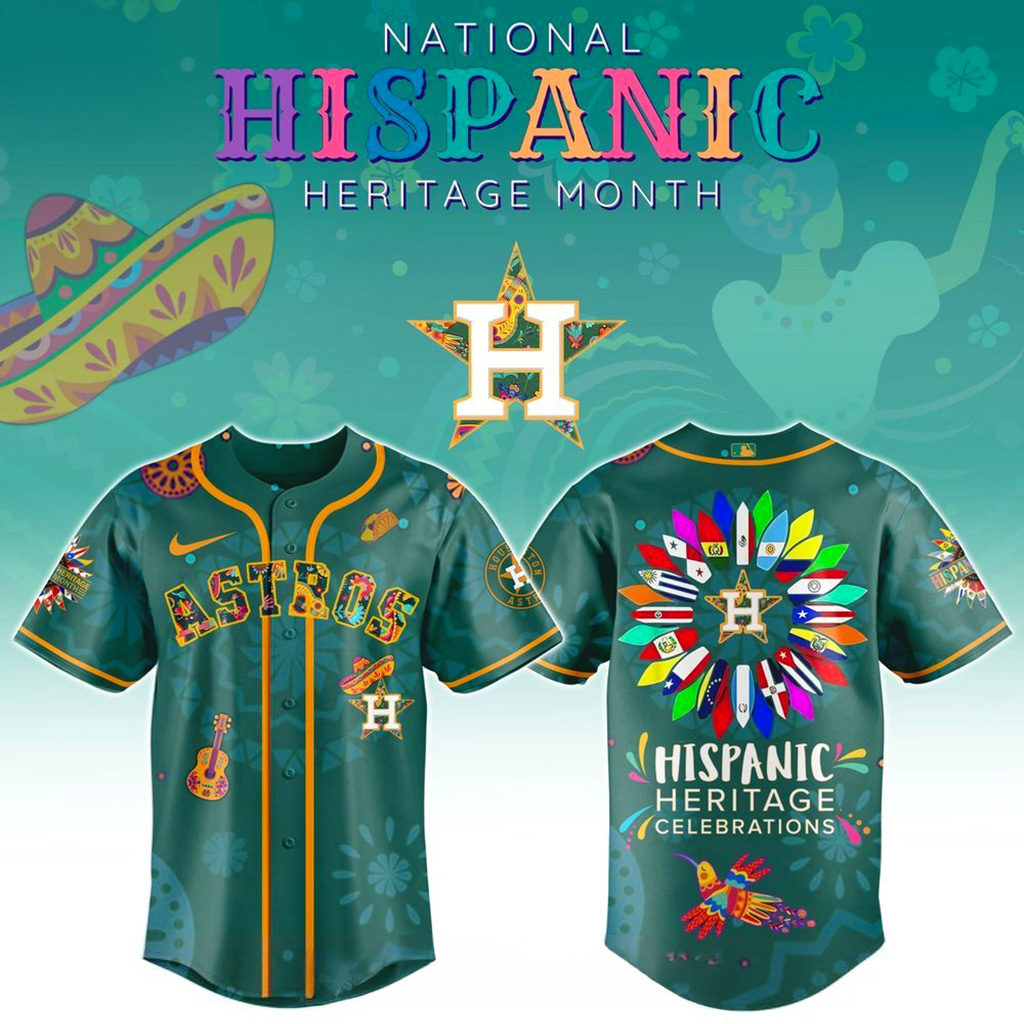 Houston Astros X National Hispanic Heritage Month Jersey 2025 Houston Astros Merch Fans Gifts