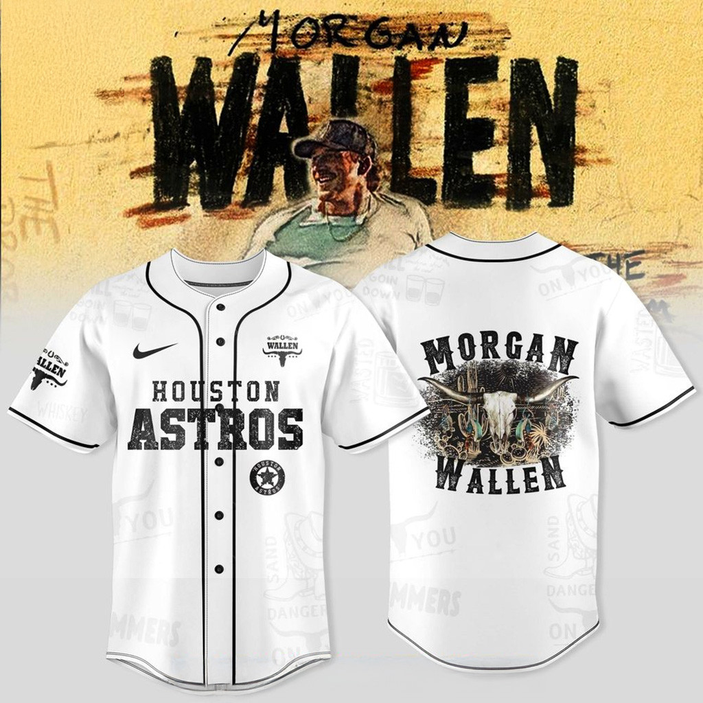 Houston Astros X Wallen Morgan Tour Merch 2025 Jersey Houston Astros Merch Gift For Dad