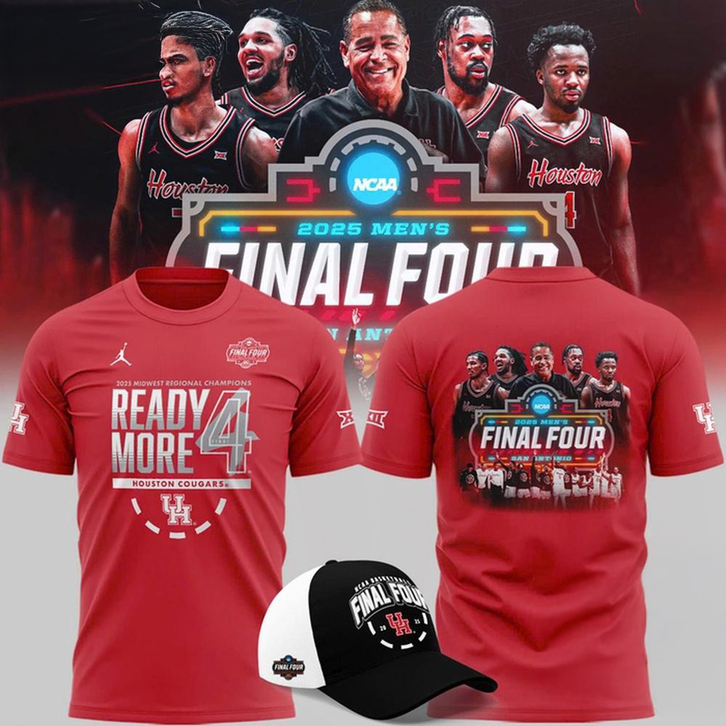 Houston Cougars 2025 Final Four Regional Champions Locker Room Shirt Houston Cougars Merch