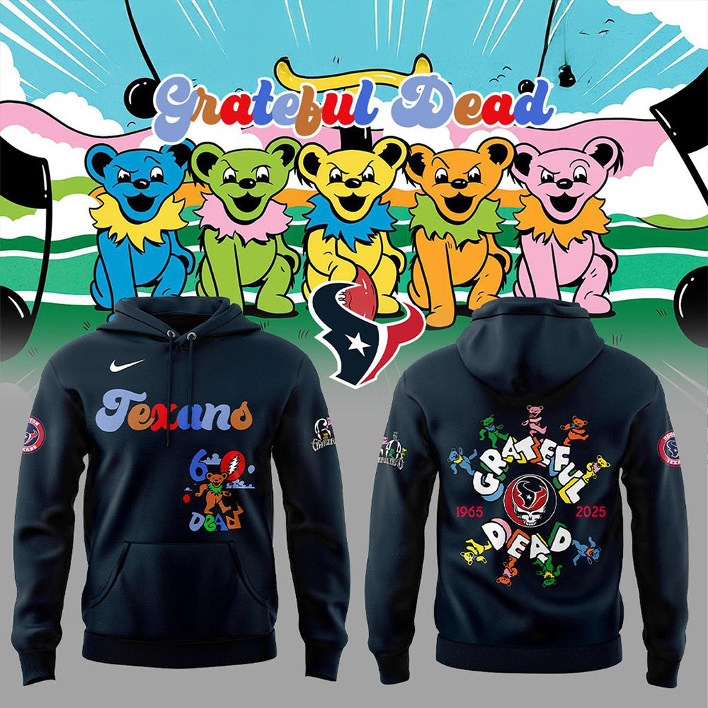 Houston Texans 60Th Anniversary Birthday Grateful Dead Hoodie Houston Texans Merch