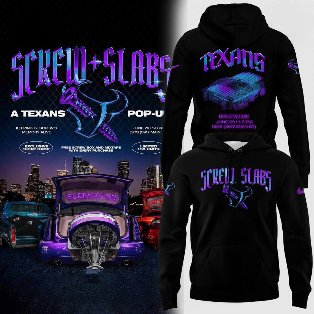 Houston Texans x DJ Screw Screwston Special Hoodie Houston Texans Merch Fans Gifts