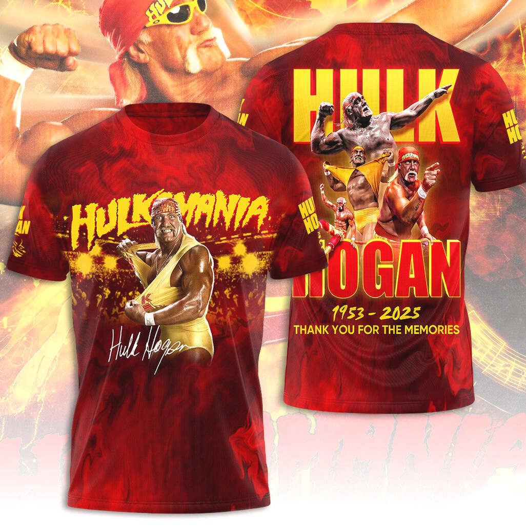 Hulkamania Hulk Hogan Thank You For The Memories T-Shirt RIP Hulk Hogan Shirt Fan Gifts
