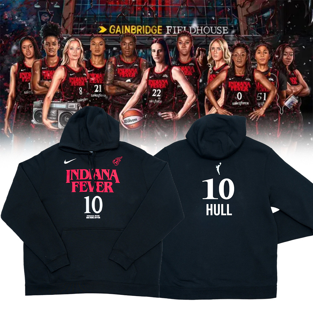 Indiana Fever 10 Lexie Hull Stranger Things Rebel Hoodie Gift Ideas For Basketball Lovers