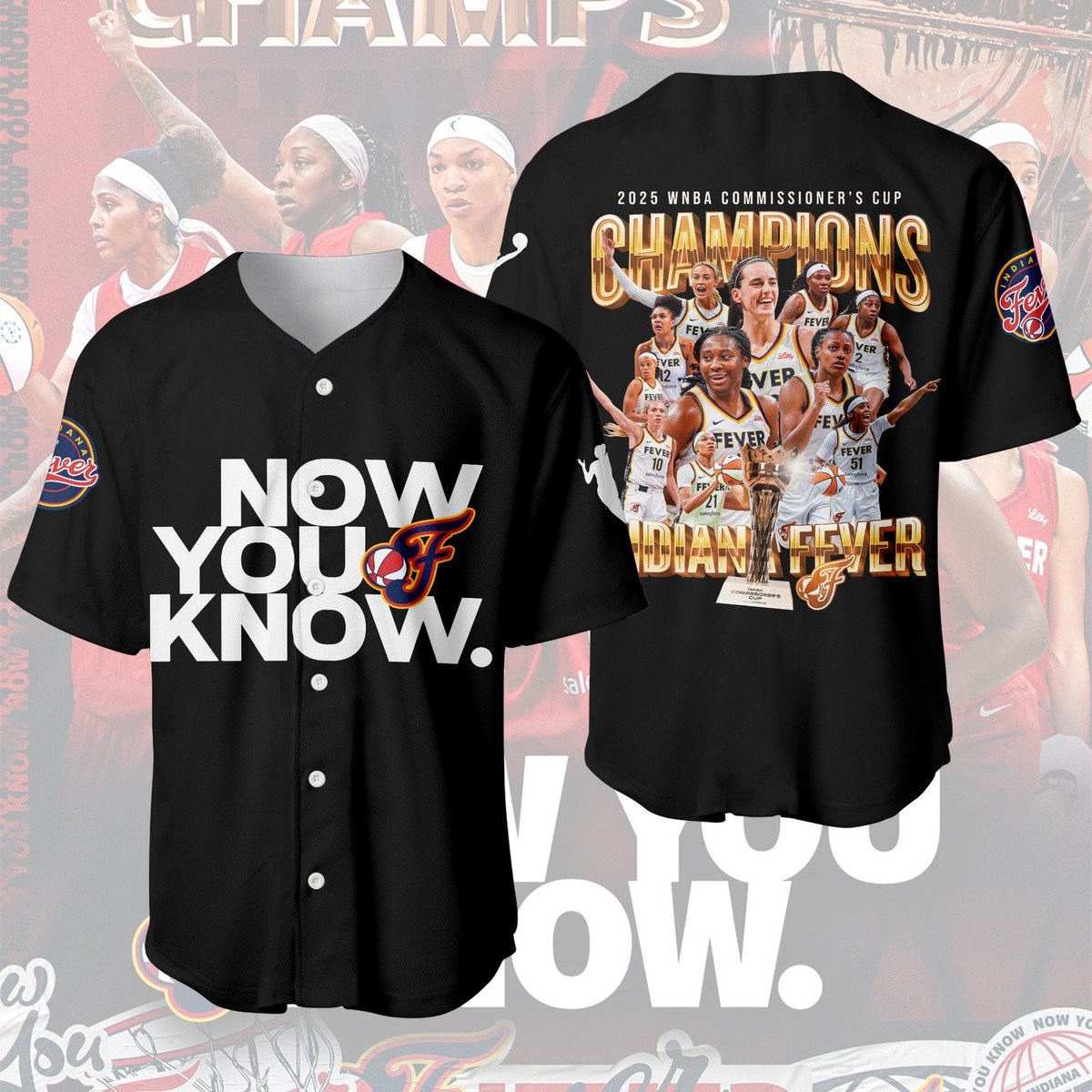 Indiana Fever Baseball Jersey 2025 Merch Gift For Basketball Fans